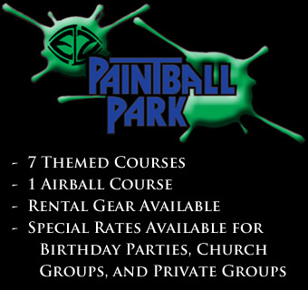 Advertisement for the Paintball Park of Memphis